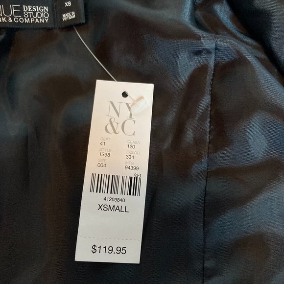 New York & Company Tweed Black Trim Multicolor Jacket With Silver Threads sz XS - Picture 10 of 13